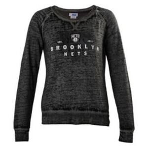 NBA.com Brooklyn Nets Sweatshirt Women's Medium Grey Team Logo NBA